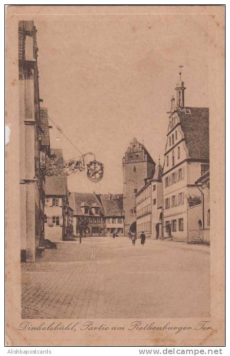 Dinkelsbühl,  Partie Am Rothenburger Tor, Bavaria, Germany,  Vintage Postcard As Scan - Dinkelsbühl