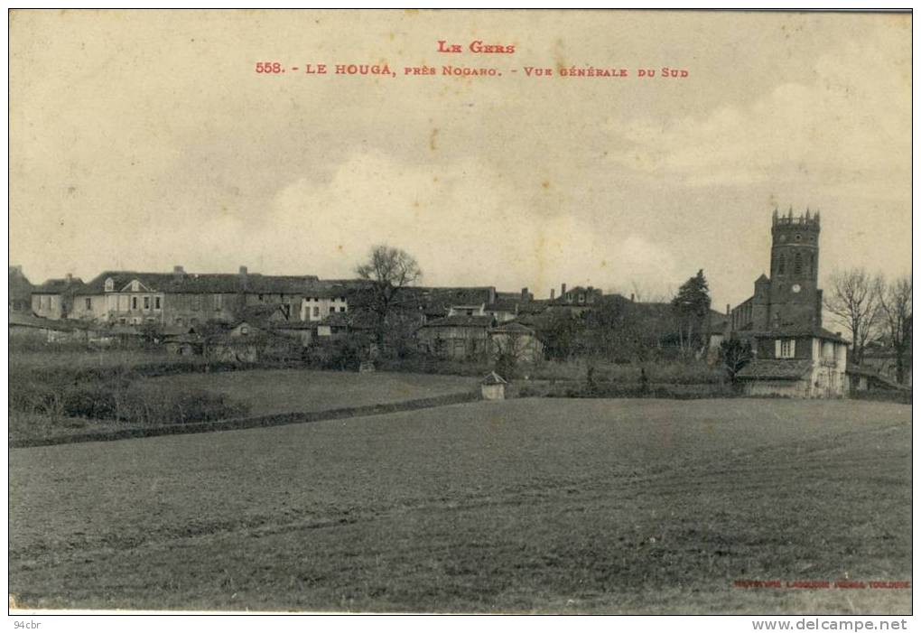 CPA (32)   LE HOUGA   Vue D Ensemble Du Sud - Castera