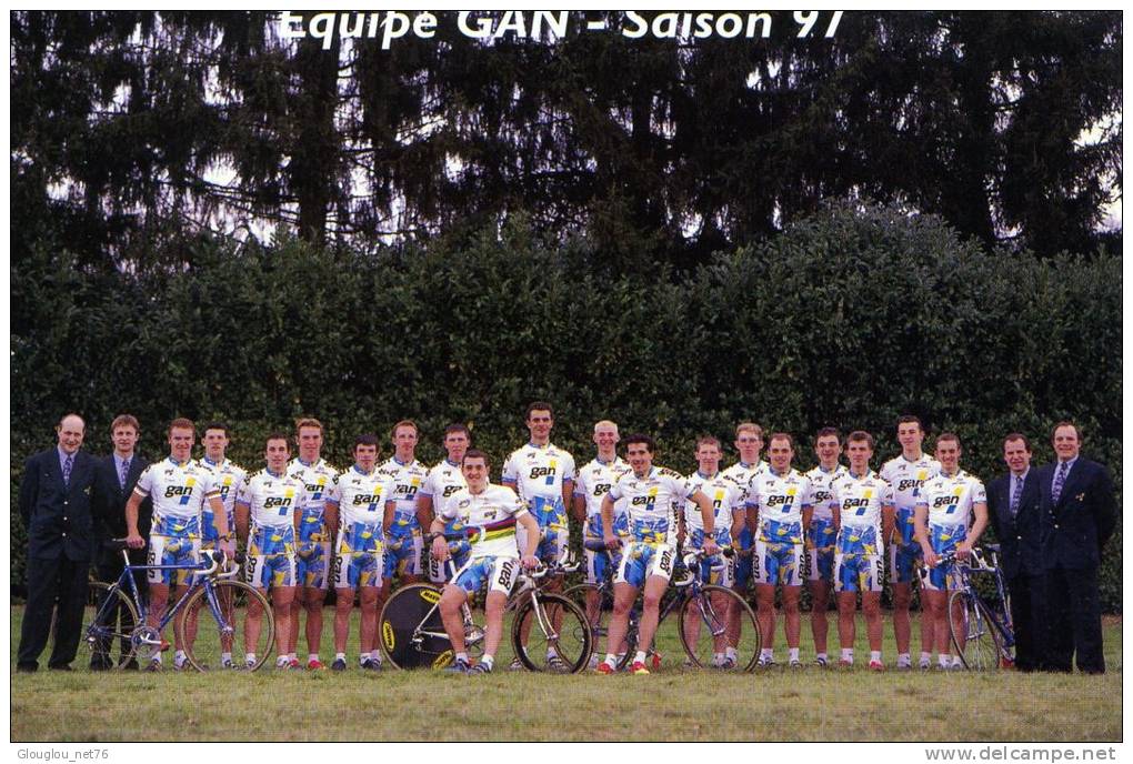 CYCLISME....EQUIPE CYCLISTE   GAN ..SAISON 1997...VOIR SCANNER - Cyclisme