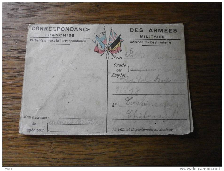 MILITARIA CORRESPONDANCE DES ARMES RECTO VERSO - Lettres & Documents