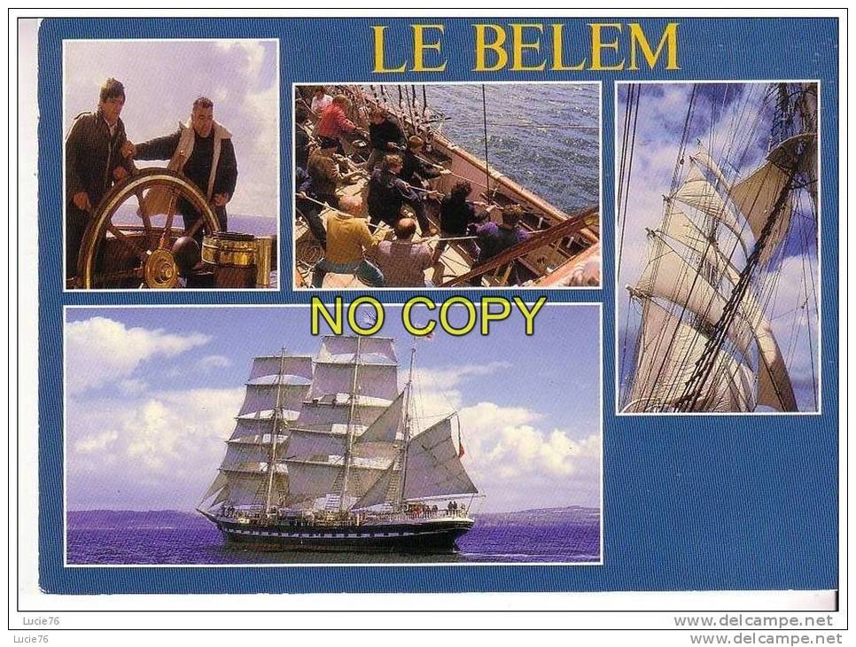 LE BELEM -   Voilier   Trois Mâts   -  4 Vues : Détails - Voiliers