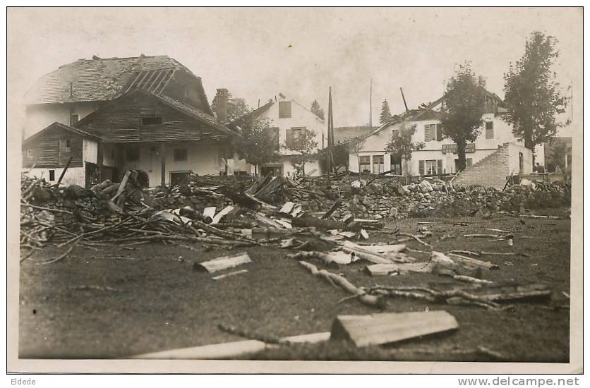 La Loge 28/8/34  Chaux De Fonds Carte Photo Cyclone Tornade Couverture Emportée - La Chaux-de-Fonds