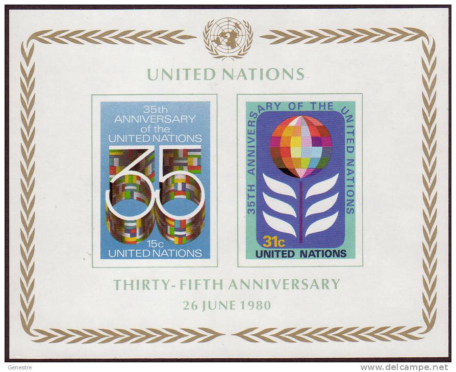 ONU New-York - 1980 - Y&T Bloc 7 ** (MNH) - Blocks & Sheetlets