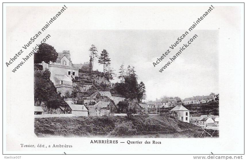 CPA - AMBRIERES - QUARTIER DES ROCS - EDIT. TESSIER - Ambrieres Les Vallees