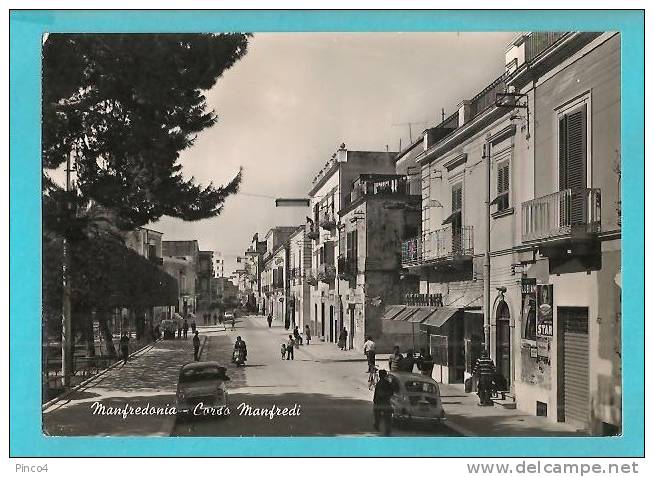 MANFREDONIA CORSO MANFREDI CARTOLINA FORMATO GRANDE VIAGGIATA NEL 1965 - Manfredonia