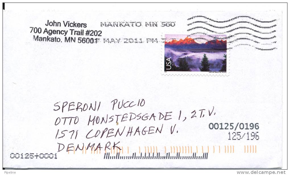 USA Cover Sent To Denmark Mankato MN. 17-5-2011 - Lettres & Documents