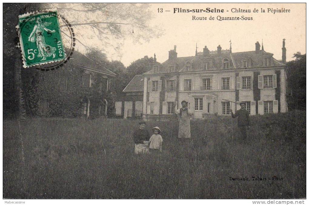 78 Flins Sue Seine Chateau De La Pepiniere Route De Quarante Sous Animée - Flins Sur Seine