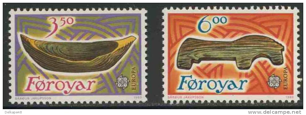 Faroer Faroe Islands 1989 Mi 184 /5 Sc 191 /2 ** Wooden Toy Boat + Wooden Horse, Children´s Toys - Europa Cept - Archeologie