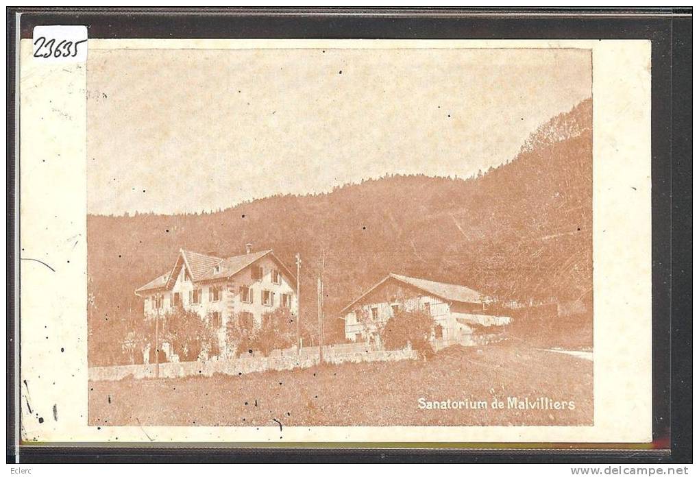 SANATORIUM DE MALVILLIERS - B ( PLI D'ANGLE ) - Villiers