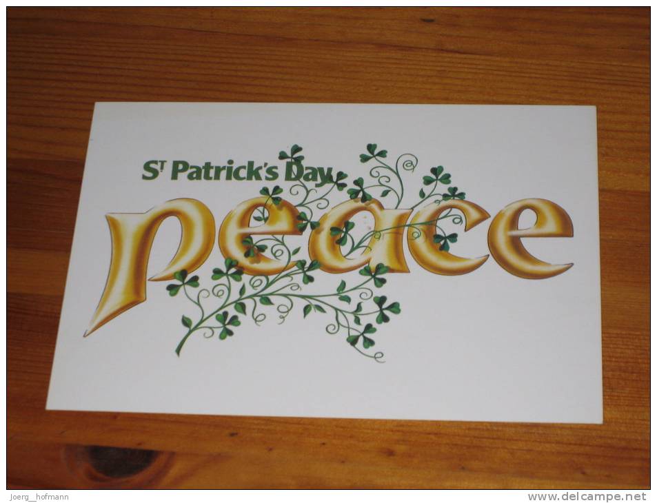 Ireland Irland Irish Postal Stationery Card St. Patrick Cards 1984 Ganzsache  An Post Unused ** Mint  PEACE - Interi Postali