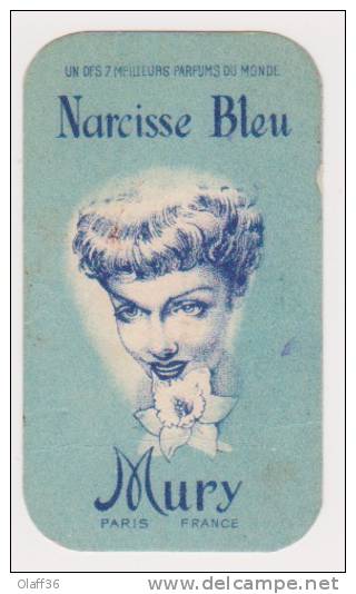 CARTE PARFUMEE MURY Narcisse Bleu - Anciennes (jusque 1960)