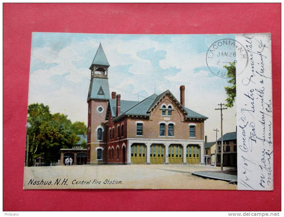 Central Fire Station  New Hampshire > Nashua 1907 Cancel== =  ==ref 652 - Nashua