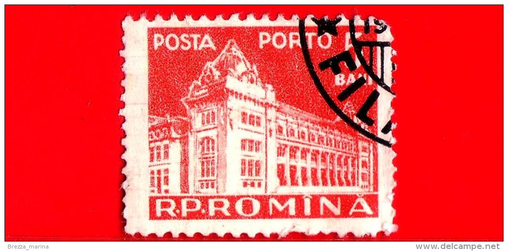 ROMANIA - 1957 - Poste E Telecomunicazioni - Ufficio Postale - Porto - 5 Bani - Strafport