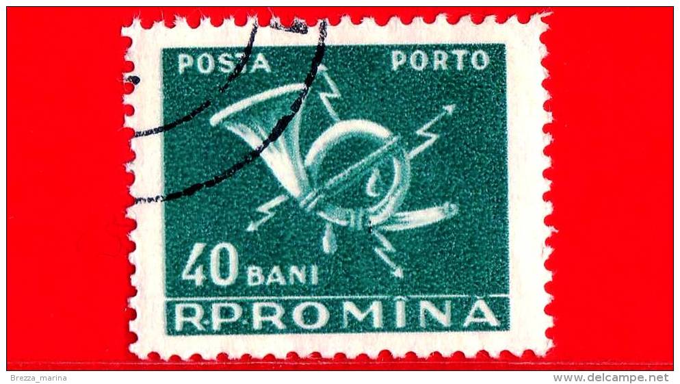 ROMANIA - 1957 - Poste E Telecomunicazioni - Corno Postale - Porto - 40 Bani - Postage Due