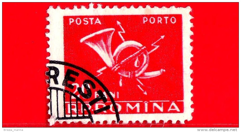 ROMANIA - 1957 - Poste E Telecomunicazioni - Corno Postale - Porto - 20 Bani - Postage Due