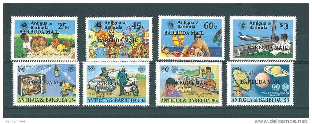 Barbuda Mail : 611/ 614 + 619/ 622 ** - Antigua Et Barbuda (1981-...)