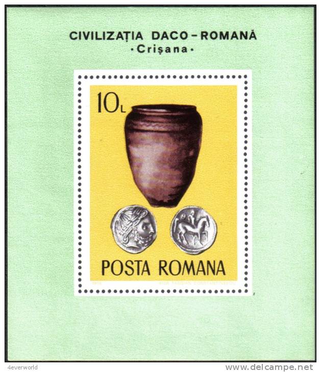 Currency Heritage DACO Civilization MS Romania Stamp MNH - Collections