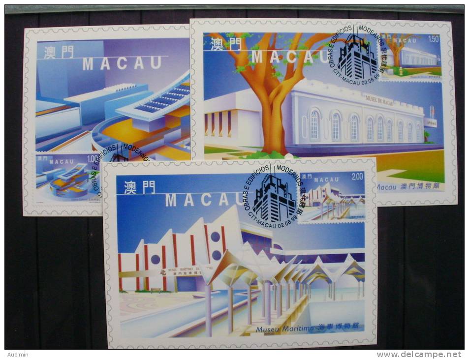 Macau 1027/36, Maximumkarte MK/MC, Moderne Architektur, ESST - Cartes-maximum