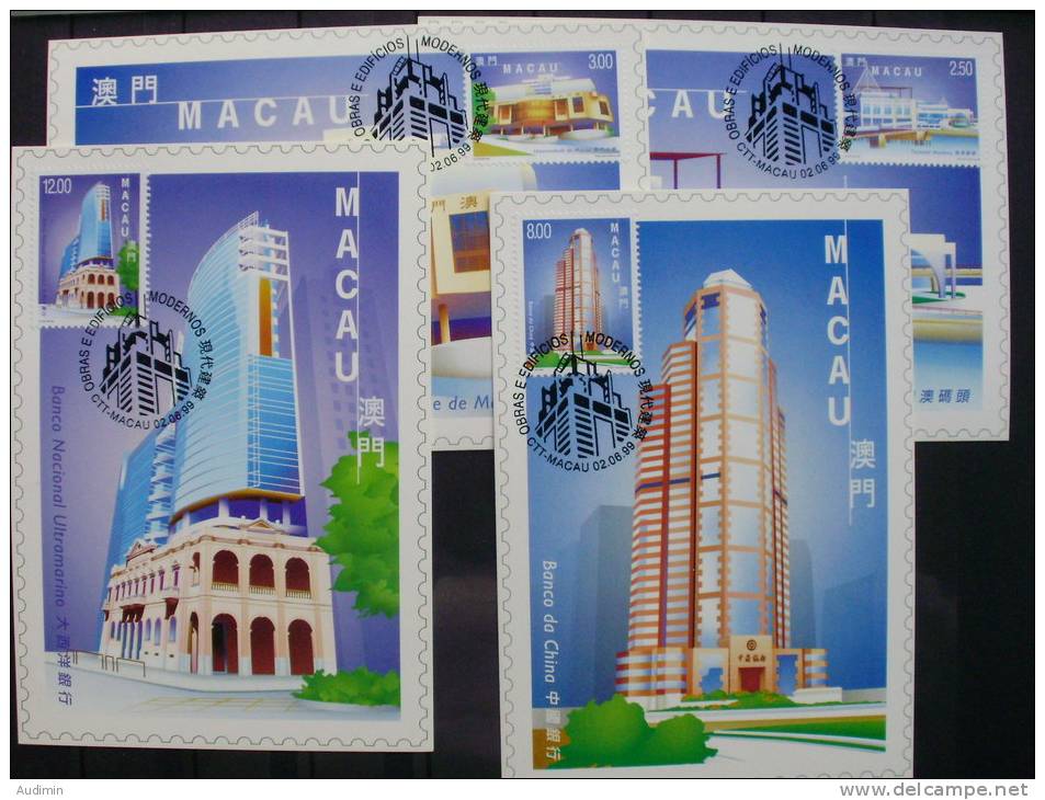 Macau 1027/36, Maximumkarte MK/MC, Moderne Architektur, ESST - Maximum Cards