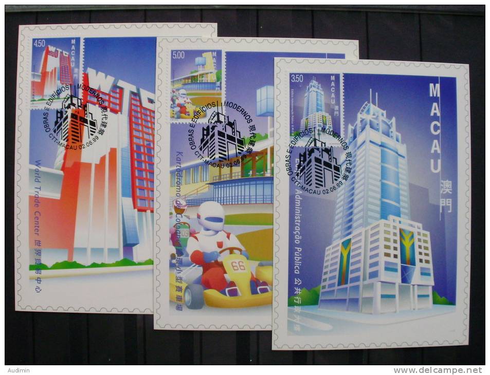 Macau 1027/36, Maximumkarte MK/MC, Moderne Architektur, ESST - Maximum Cards