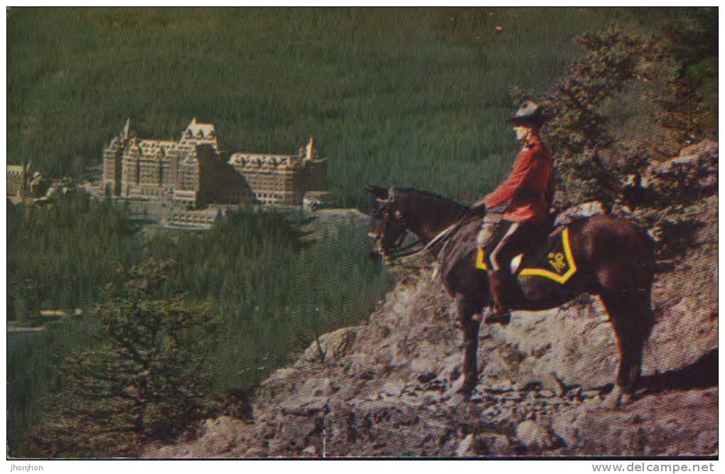 Canada-Postcard-Banfi Springs Hotel And Royal Canadian Mounted Police-Banfi National Park. - Police - Gendarmerie