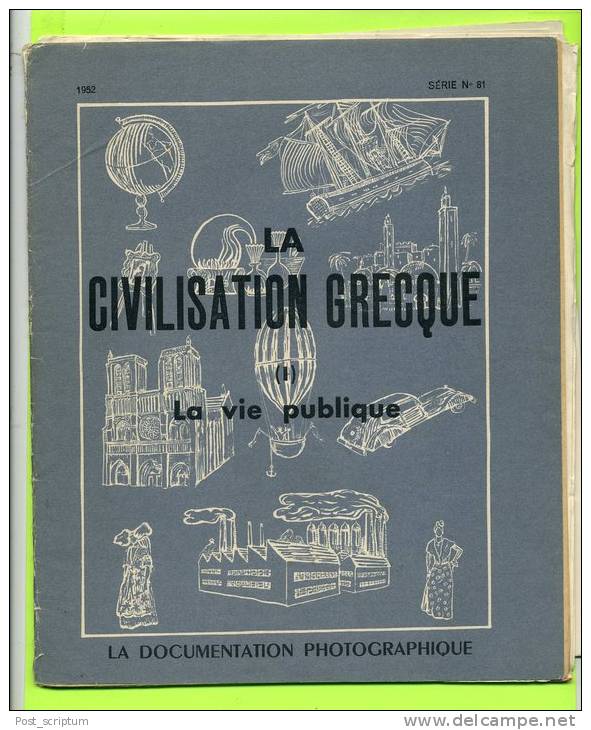 Vieux Papiers - Reproduction - Doc  Photo : Civilisation Grecque - 2 Pochettes (21 Planches - Manque 3 Planches) - Historische Dokumente