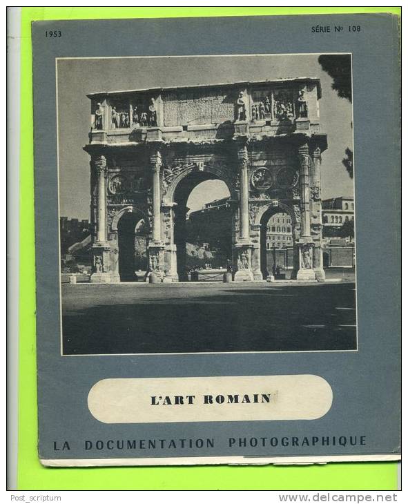 Vieux Papiers - Reproduction - Doc  Photographique : Civilisation Romaine - 5 Pochettes (manque 1 Planche) - Documents Historiques