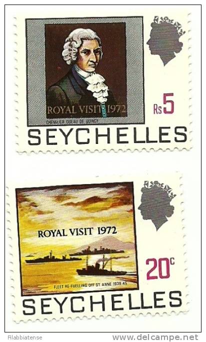 1972 - Seychelles 291/92 Soprastampati, - Seychellen (1976-...)