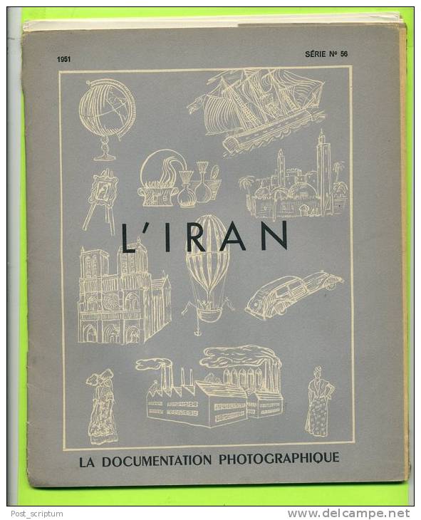 Vieux Papiers - Reproduction - Documentation Photographique : L´Iran- Pochette  (complet : 11 Planches) - Documents Historiques