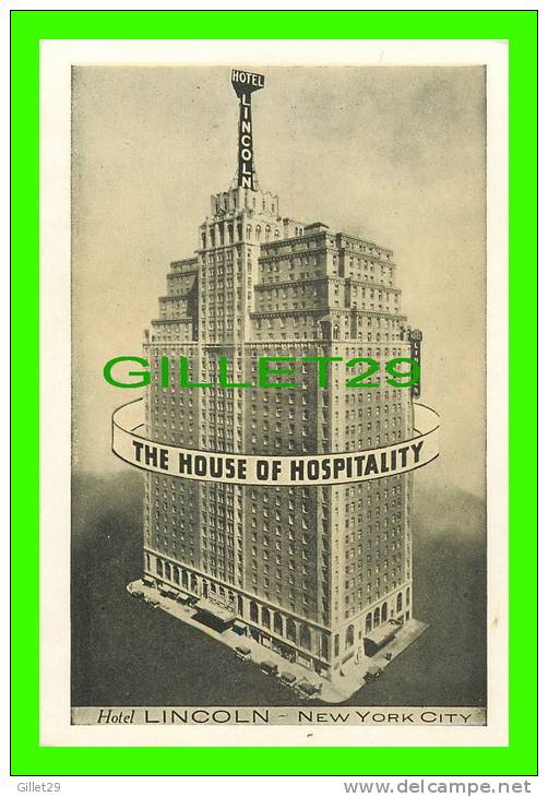 NEW YORK CITY, NY - HOTEL LINCOLN - THE HOUSE OF HOSPITALITY - LUMITONE PHOTOPRINT - - Bars, Hotels & Restaurants