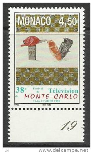 MONACO , 4.50 F  , 38 Festival De Télévision De Monte-Carlo , 1998 , N° YT 2146 - ( NEUF ) - Unused Stamps