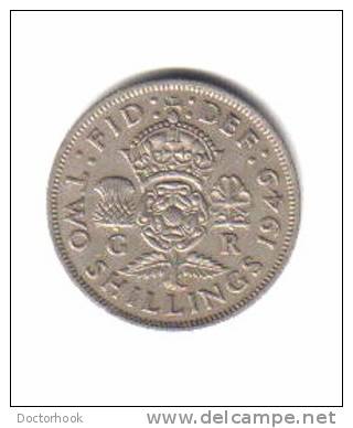 GREAT BRITAIN    2  SHILLINGS  1949  (KM # 878) - J. 1 Florin / 2 Schillings