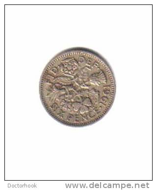 GREAT BRITAIN    6  PENCE  1961  (KM # 903) - H. 6 Pence