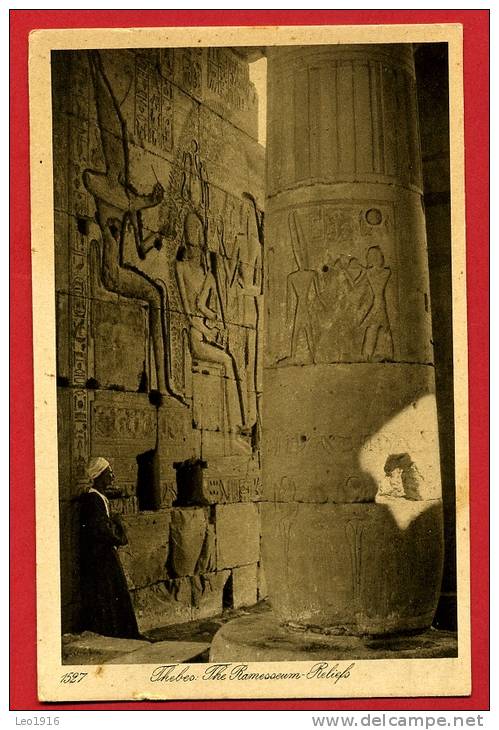 CPA Afrique Egypte   Lehnert & Landrock   N° 1527   Thebes : The Ramesseum - Reliefs - Louxor