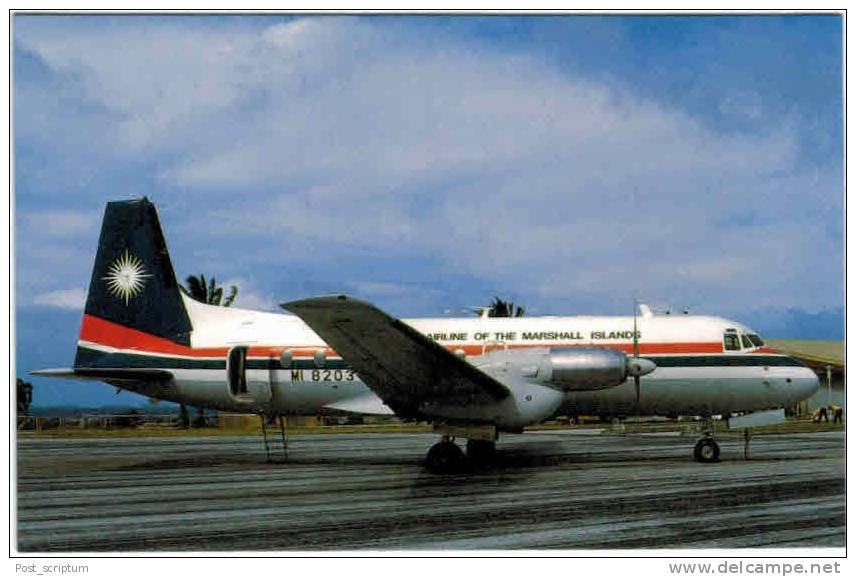 Thème - Transport - Avion -  BUCHairCARD N °8824 - BAe (HS) 748-400 Srs 2B Of Airline Of The Marshall ISlands At Majuro - 1946-....: Moderne