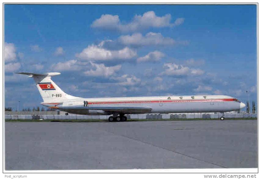 Thème - Transport - Avion -  BUCHairCARD N °8841 - IIyushin 62M Of Chosonminhang Korean Airways At Paris Orly - 1946-....: Moderne