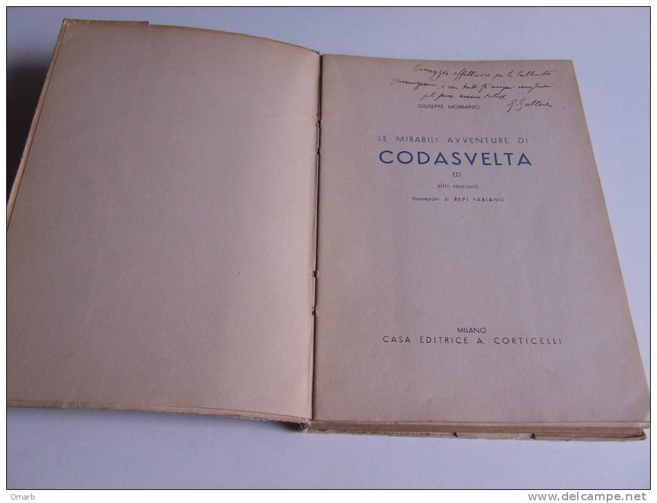 P293 Le Mirabili Avventure Di Codasvelta, Mormino, Edizione Corticelli, 1938 Con Illustrazioni A Colori - Enfants Et Adolescents