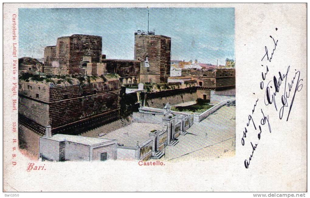 Cartolina D´epoca     " Bari  -  Castello   " (rara Cartolina) - Bari