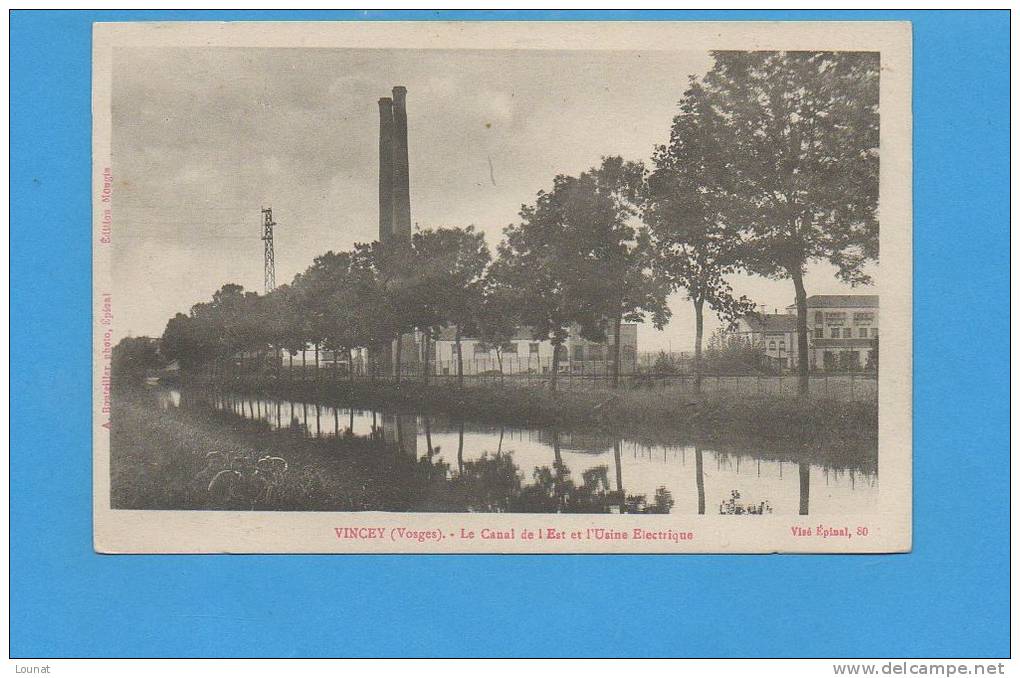 88 VINCEY - Le Canal De L'est Et L'usine électrique - Vincey