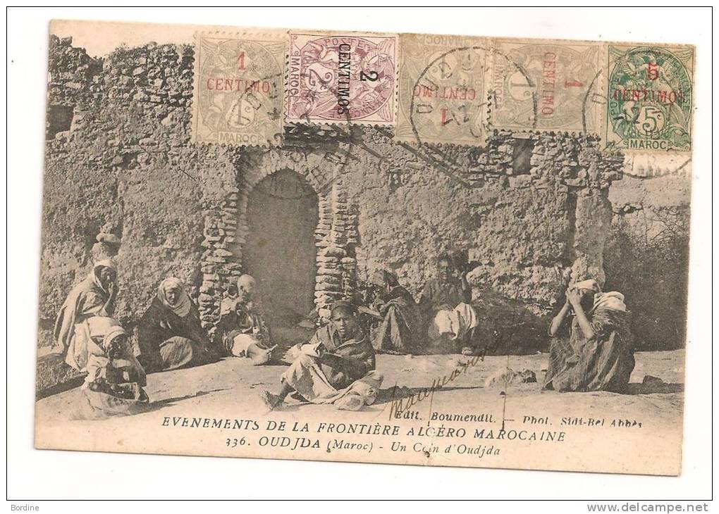 Lettre - BFE MAROC - OUJDA - Càd S/TP N°20x3 + N°21 + N°11 - 1908 - SUP - Autres & Non Classés