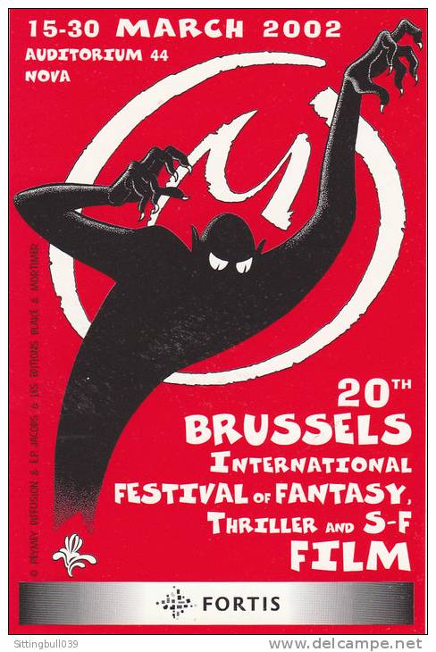 JACOBS & Ed. Blake Et Mortimer.Mini-calendrier Pour Le 20e Festival Intern Du Film Fantastique Et De S-F. Bruxelles 2002 - Agendas