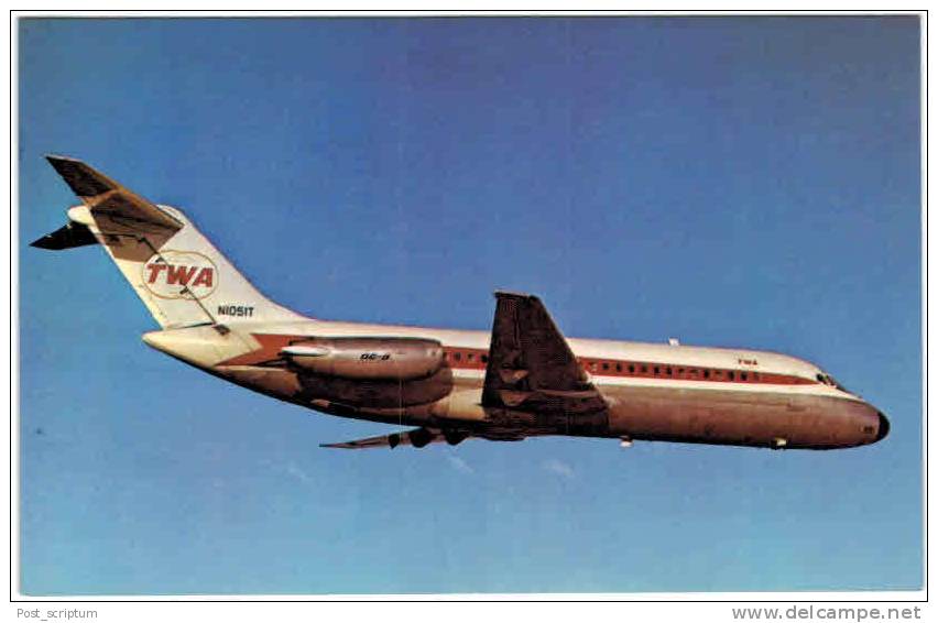 Thème - Transport - Avion -  Aviation World - TWA Trans World Airlines - Douglas DC 9 14 - 1946-....: Moderne