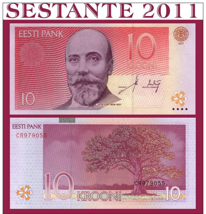 ESTONIA - 10 KROONI 2007 - P. 86b - FDS/UNC, FREE SHIPPING FOR 75,00 EURO  OR + - Estland