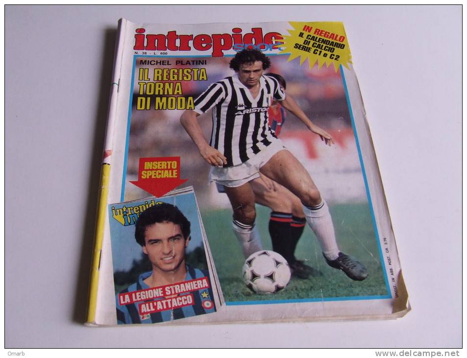 P280 Intrepido Sport, N.38, 1982, Calcio, Juve, Calendario Campionato C1-c2, Platini, Musica, Pubblicità Vintage, Fumett - Sport