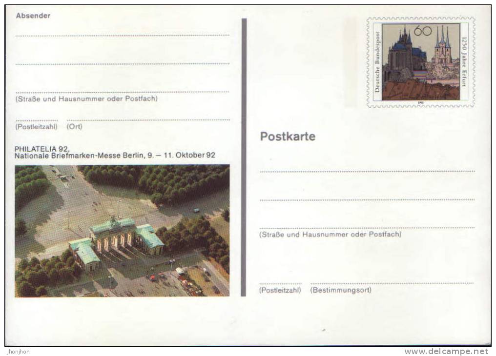 Deutschland-Postal Stationery Postcard 1992-Nationale Briefmarken-Messe Berlin-unused - Postales - Nuevos