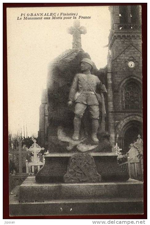 Cpa Du 29  Plobannalec  Le Monument Aux Morts Pour La France       PLOZ7 - Plobannalec-Lesconil