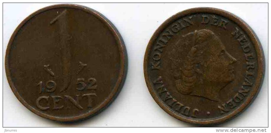 Pays-Bas Netherland 1 Cent 1952 KM 180 - 1948-1980 : Juliana