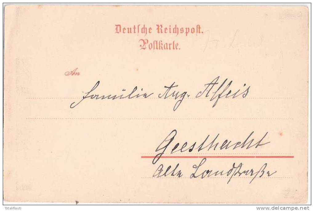 Gruss Aus Hagenow Mecklenburg Bismarckstrasse Mit Post Und Bahnhof Ungeteilte Rückseite Also 1905 Oder Früher - Hagenow