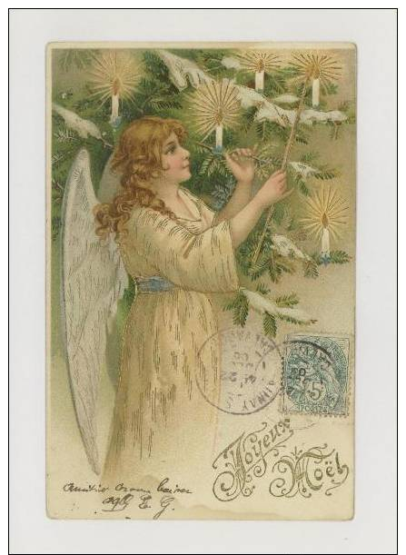 Illustrateur : Ange, Sapin De Noël, 1905 *f1033 - Angels