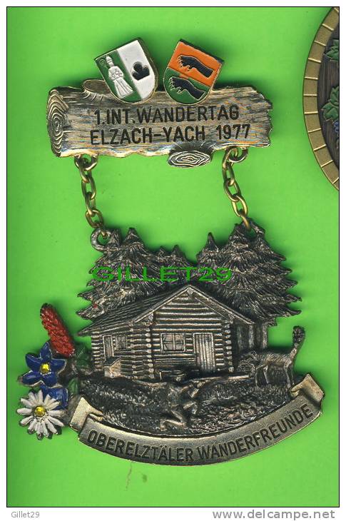 MÉDAILLE ALLEMAGNE (GERMANY) - 1. INT. WANDERTAG - ELZACH-YACH, 1977 - OBERELZTALER WANDERFREUNDE - - Duitsland